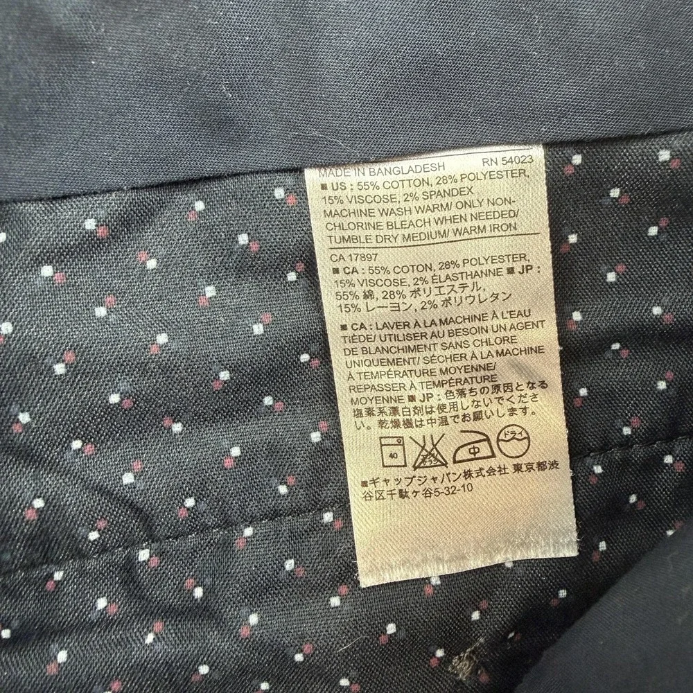 Banana Republic Pants Mens 34x30‎ Navy Aiden Fit Chino Stretch Casual Dress